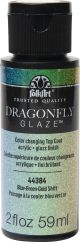 Folkart Dragonfly Glaze Topcoat 2Oz Blue Green Gold Shift