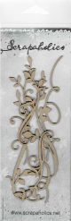 Scrapaholics Laser Cut Chipboard 1.8mm Thick Leafy Flourish 2 4 Per Pkg 3 Inch 1.5 Inch