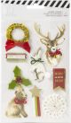 Heidi Swapp Winter Wonderland Layered Stickers 9 Per Pkg W Gold Foil Accents