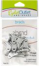 Eyelet Outlet Shape Brads 12 Per Pkg Ghost