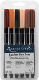 Realeather Crafts Leather Markers 6 Per Pkg Earthtones