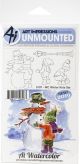 Art Impressions Watercolor Cling Rubber Stamps WC Winter Kids