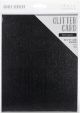 Craft Perfect Glitter Cardstock 8.5 inch X11 inch 5 Per Pkg Black Sapphire