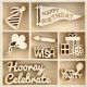 Kaisercraft Wood Mini Themed Embellishments Oh Happy Day 