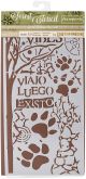 Stamperia Stencil 4.72 inch X9.84 inch Forest Paw