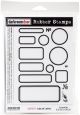 Darkroom Door Cling Stamps 7.3 InchX5.1 Inch Lots Of Labels