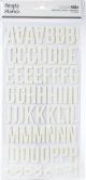 Simple Stories Color Vibe Foam Alpha Stickers 6 inch X12 inch 129 Per Pkg White