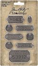 Idea Ology Metal Factory Tags 9 Per Pkg 