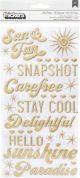 Dear Lizzy Here and Now Thickers Stickers 132 Per PkgHeat Wave Phrase and Icons Puffy