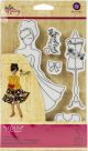Prima Marketing Julie Nutting Mixed Media Cling Rubber Stamp Kelly