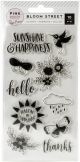 Paige Evans Bloom Street Clear Acrylic Stamps 10 Per Pkg 