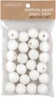Cotton Spun Paper Balls 20mm 24 Per Pkg White