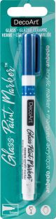 DecoArt Glass Paint Marker 1mm Blue Opaque