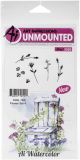 Art Impressions Watercolor Cling Rubber Stamps WC Flower Set 4