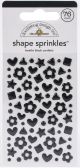 Doodlebug Sprinkles Adhesive Enamel Shapes Bettle Black Confetti