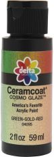 Ceramcoat Cosmo Glaze 2oz Green Gold Red