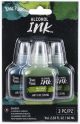 Brea Reese Alcohol Inks 20ml 3 Per Pkg Turquoise Kelly Green Cobalt Green