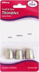 Allary Thimbles 3 Per Pkg Assorted Sizes