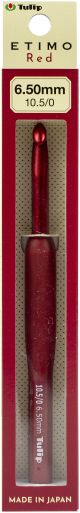 Tulip Etimo Red Crochet Hook W Cushion Grip Size 10.5 6.50mm
