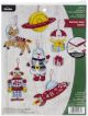 Bucilla Felt Ornaments Applique Kit Set Of 6 Rocket Ship Santa