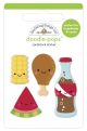 Doodlebug Doodle Pops 3D Stickers Foodie Friends Bar B Cute