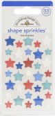 Doodlebug Sprinkles Adhesive Enamel Shapes Stars and Stripes Land That I Love
