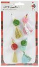 Hey Santa Beaded Tassels 4 Per Pkg 