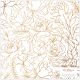 Amy Tan Late Afternoon Specialty Paper 12 inch X12 inch Vellum W Copper Foil Accents