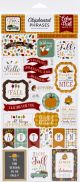 Happy Fall Chipboard 6 InchX13 Inch Phrases