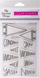 My Favorite Things Clear Stamps 4 inch X6 inch Positively Peppy Pennants