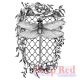 Deep Red Cling Stamp 1.9 inch X3.1 inch Dragonfly Quatrefoil