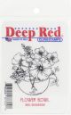 Deep Red Cling Stamp 2.1 inch X2.1 inch Flower Bowl