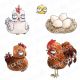 Stamping Bella Cling Stamps Oddball Farm Birds Set