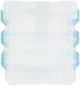 Joy Filled Storage Stackable Containers 3 Per Pkg ClearperTurquoise 4.5 InchX3 InchX1.5 Inch