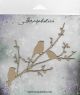 Scrapaholics Laser Cut Chipboard 1.8mm ThickBirds On Branch 6inchesX3.75inches