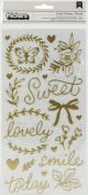 Maggie Holmes Marigold Thickers Stickers 55 Per PkgLovely Phrase and Icons Puffy