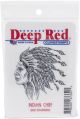 Deep Red Cling Stamp 2inchesX2.1inchesIndian Chief