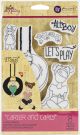 Prima Marketing Julie Nutting Mixed Media Cling Rubber Stamp Carter and Carly