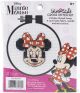 Dimensions Per Learn A Craft Counted Cross Stitch Kit 3 Inch Round Minnie Mouse 11 Count