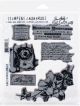 Tim Holtz Cling Stamps 7 Inch X8.5 Inch Dearly Departed