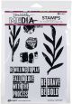 Dina Wakley Media Cling Stamps 6 Inch X9 Inch Be Willing 1 pack of 1 piece