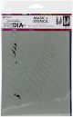 Dina Wakley Media Stencils Masks 6inchX9inch Curly Frond 1 Pack of 1 Sheet