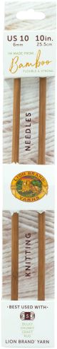 Lion Brand Single Point Bamboo Knitting Needles 10inchesSize 10