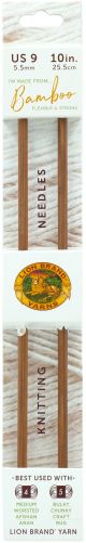Lion Brand Single Point Bamboo Knitting Needles 10inchesSize 9