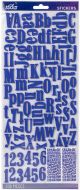 Sticko Alphabet Stickers 208 Per Pkg Foam Blue