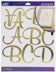 Sticko Alphabet Stickers 121Per Pkg Script Extra Large Gold Foil