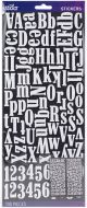 Sticko Alphabet Stickers 208 Per Pkg Foam Dimensional White