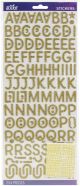 Sticko Alphabet Stickers 254 Per Pkg Gold Glitter