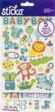 Sticko Themed Flip Pack Stickers 165 Per Pkg Baby Boy
