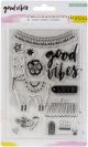Crate Paper Acrylic Clear Stamps 9 Per Pkg Good Vibes